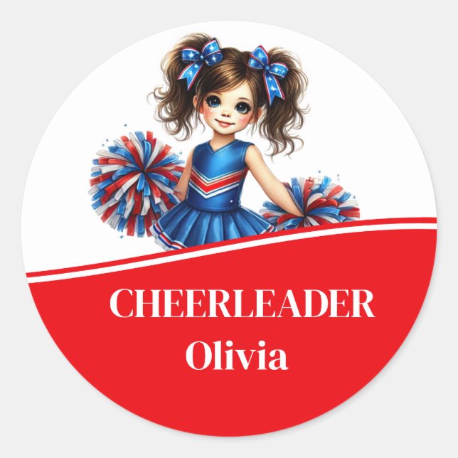 Sticker Rond Pom-pom girl (Devant)
