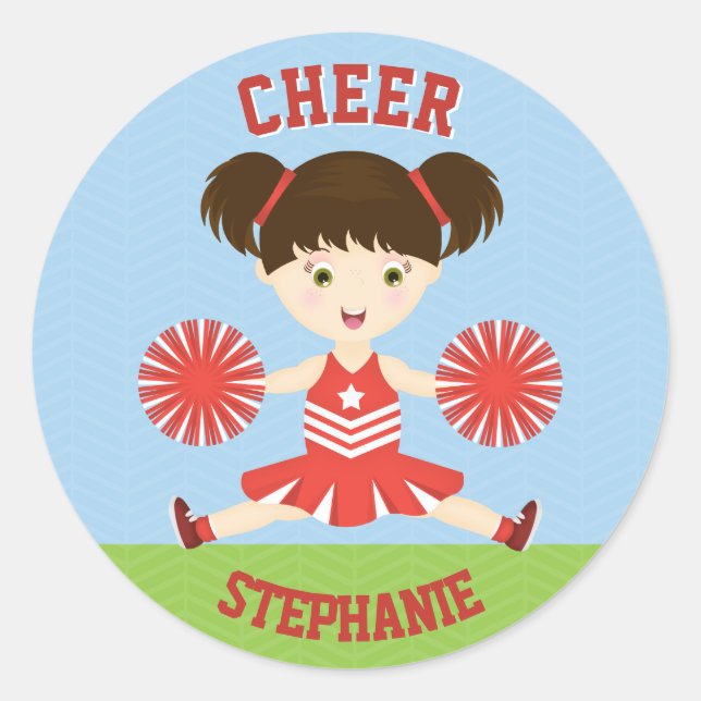 Sticker Rond Pom-pom girl (Devant)