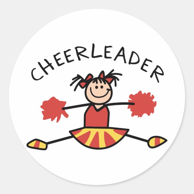 STICKER ROND POM-POM GIRL (Devant)