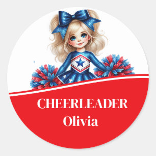 Sticker Rond Pom-pom girl
