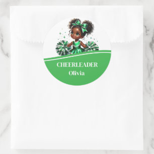 Sticker Rond Pom-pom girl