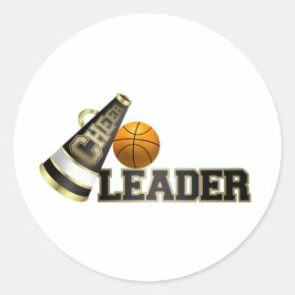 Sticker Rond Pom-pom girl de basket-ball