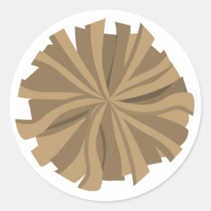 Sticker Rond Pom Pom Gold