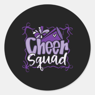 Sticker Rond Pom-Poms Coquettes Arc Équipe de Cheer Match Cheer