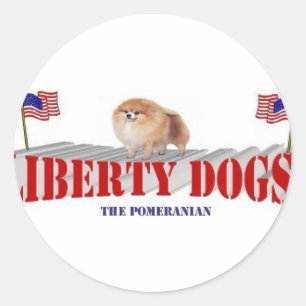 Sticker Rond Poméranien