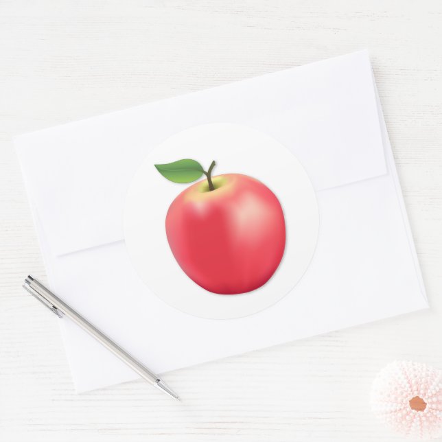 Sticker Rond Pomme  (Enveloppe)
