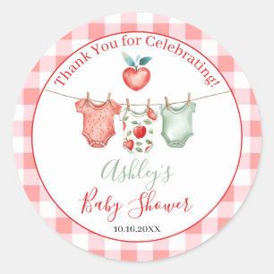 Sticker Rond Pomme de mon Baby shower oculaire