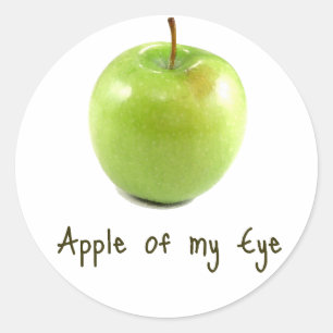 Sticker Rond Pomme de mon oeil