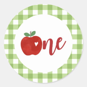 Sticker Rond Pomme de nos yeux premier anniversaire Plaques de