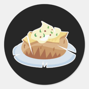 Sticker Rond pomme de terre cuite