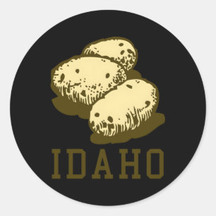 Sticker Rond Pomme de terre Idaho
