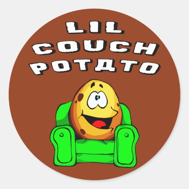 Sticker Rond Pomme de terre Lil Couch (Devant)