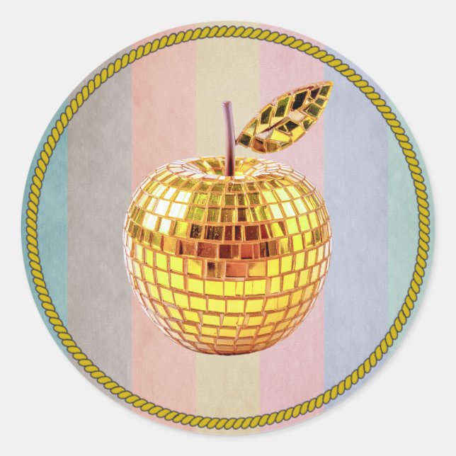 Sticker Rond Pomme d'or (Devant)