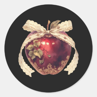 Sticker Rond Pomme empoisonnée gothique sombre romance Hallowee