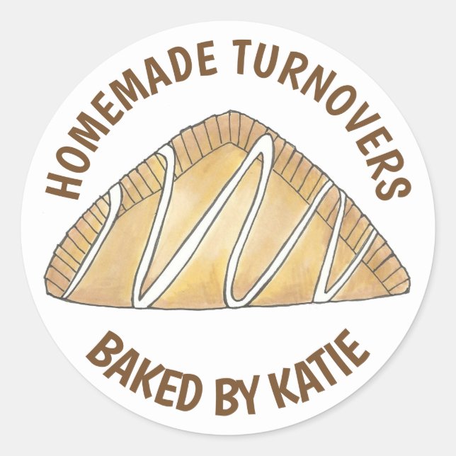 Sticker Rond Pomme Fruit Rotation Pâte Fabriquée Par (Devant)