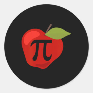 Sticker Rond Pomme Pi Funny Enseignant Math Thanksgiving Jour G