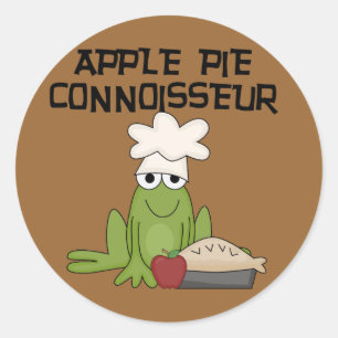 Sticker Rond Pomme Pie Connoisseur Tshirts et cadeaux