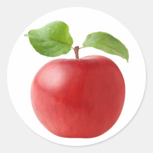 Sticker Rond Pomme rouge