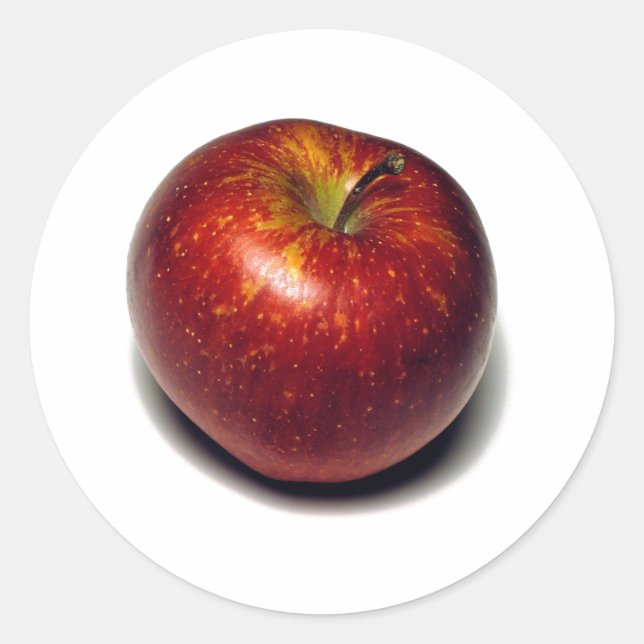Sticker Rond Pomme rouge (Devant)