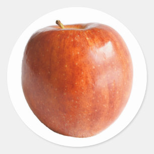 Sticker Rond Pomme rouge fraîche