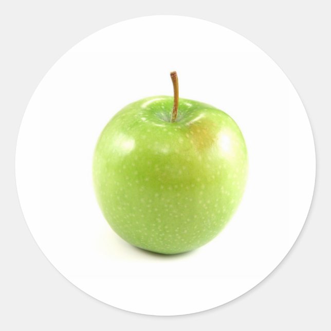 Sticker Rond Pomme verte (Devant)