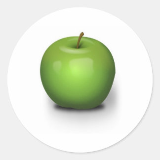 Sticker Rond Pomme verte