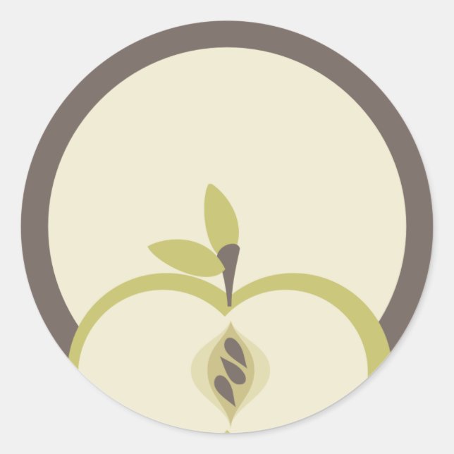 Sticker Rond pomme verte de mon autocollant-cadeau de cuisine (Devant)