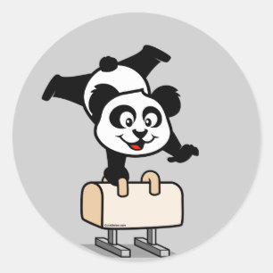 Sticker Rond Pommel Horse Panda