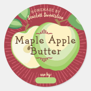 Sticker Rond Pommes applesaudissements tarte à la farce fruits 