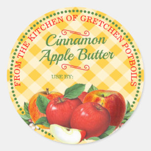 Sticker Rond Pommes applesaudissements tarte à la farce fruits
