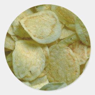 Sticker Rond Pommes chips croustillantes