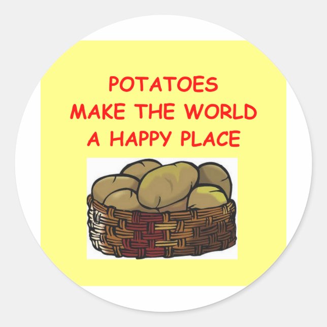 Sticker Rond pommes de terre de pomme de terre (Devant)