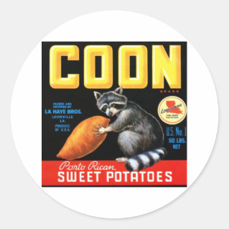 Sticker Rond Pommes de terre sucrées au coton