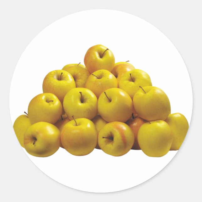 Sticker Rond Pommes jaunes (Devant)