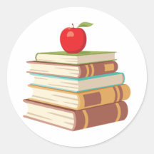 Pommes rouges et livres