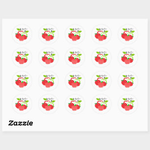 Sticker Rond Pommes rouges et vertes
