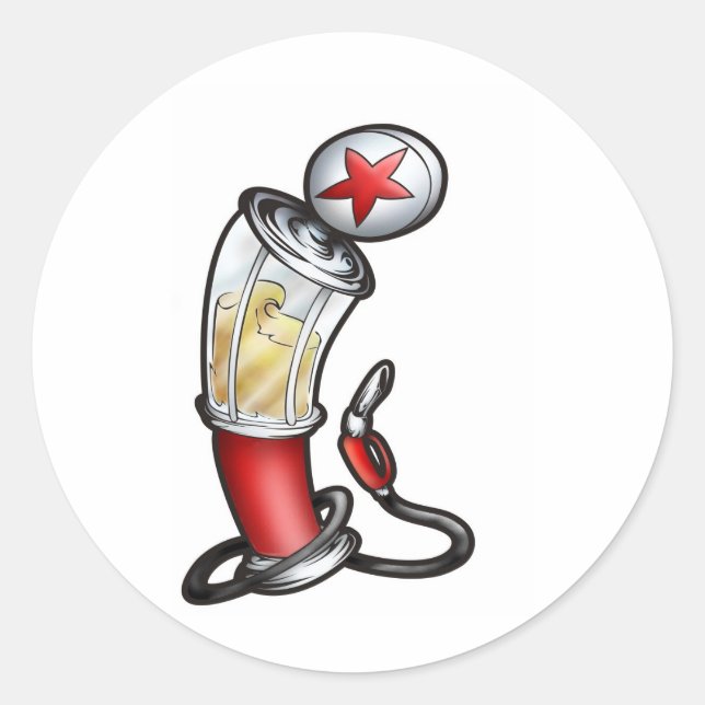 Sticker Rond Pompe à gaz (Devant)