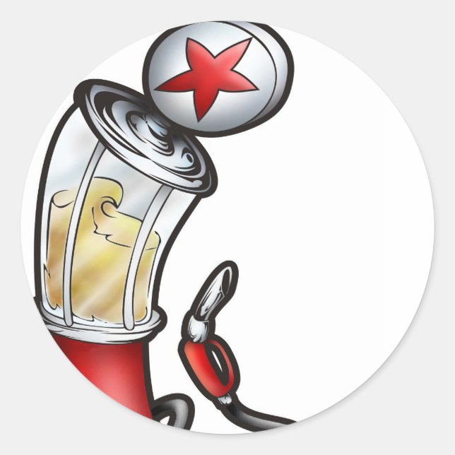 Sticker Rond Pompe à gaz (Devant)