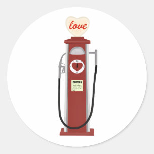 Sticker Rond Pompe à gaz d'amour