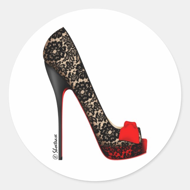 Sticker Rond Pompe de plateforme Peep Toe (Devant)