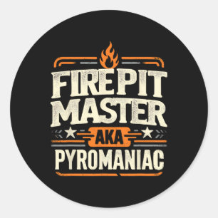 Sticker Rond Pompe maître Pyromancière Pyrotechnie Pompe Lo