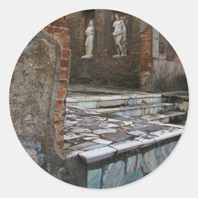 Sticker Rond Pompéi - Forum (Devant)