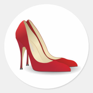 Sticker Rond Pompes rouges