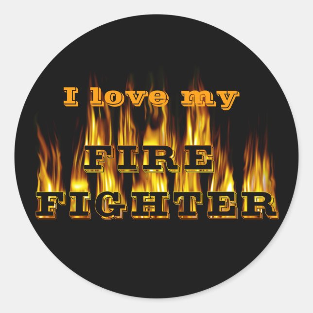 Sticker Rond Pompier (Devant)
