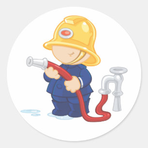 Sticker Rond Pompier