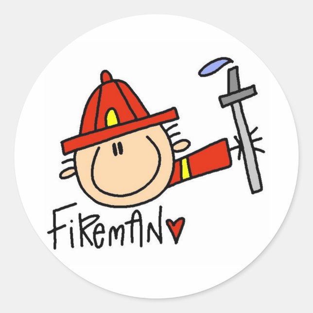 Sticker Rond Pompier (Devant)