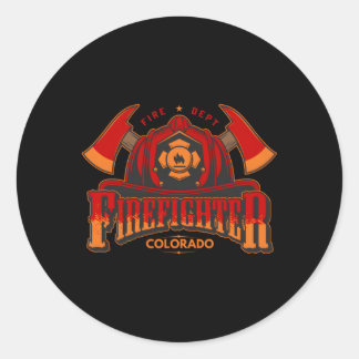 Sticker Rond Pompier Colorado Pour Feu Ou Casque