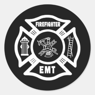 Sticker Rond Pompier EMT