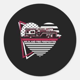 Sticker Rond Pompier Wildland Fire Pompier Wildland