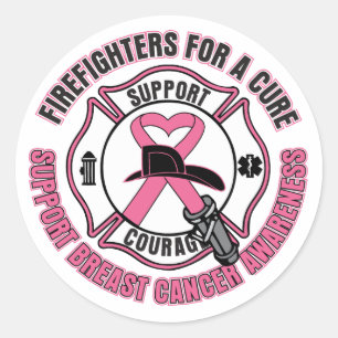 Sticker Rond Pompiers Pour Un Cancer Cure Du Sein